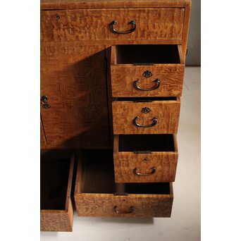 桑無垢玉杢 抽斗 和箪笥　C411 