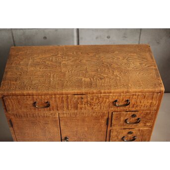桑無垢玉杢 抽斗 和箪笥　C411 