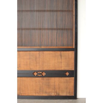 黒枠 上部透かし格子戸 3枚1組　L1153Y 