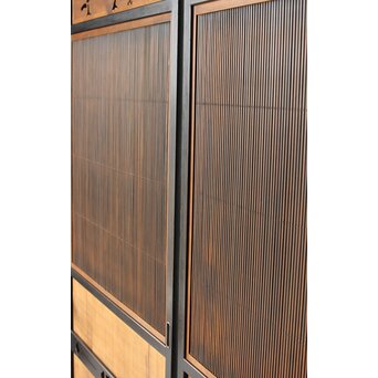 黒枠 上部透かし格子戸 3枚1組　L1153Y 