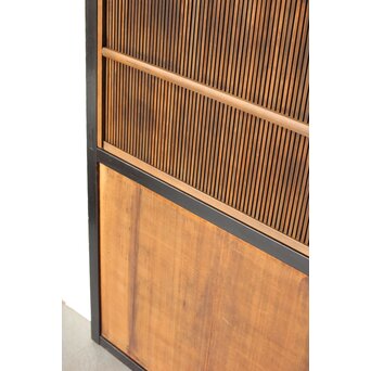 黒枠 上部透かし格子戸 3枚1組　L1153Y 