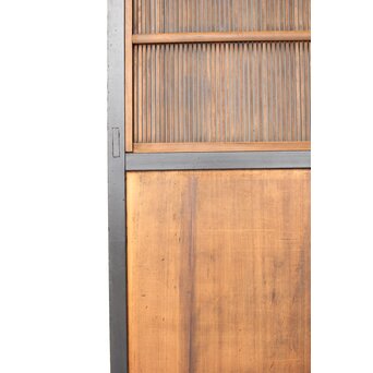 黒枠 上部透かし格子戸 3枚1組　L1153Y 