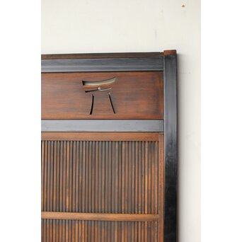 黒枠 上部透かし格子戸 3枚1組　L1153Y 