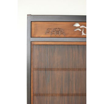 黒枠 上部透かし格子戸 3枚1組　L1153Y 