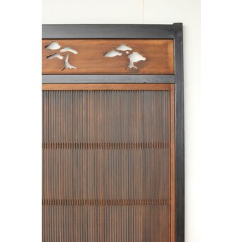 黒枠 上部透かし格子戸 3枚1組　L1153Y 