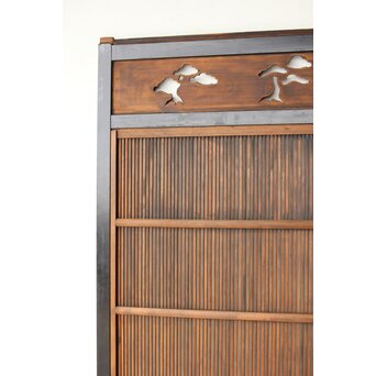 黒枠 上部透かし格子戸 3枚1組　L1153Y 