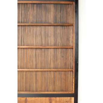 黒枠 上部透かし格子戸 3枚1組　L1153Y 