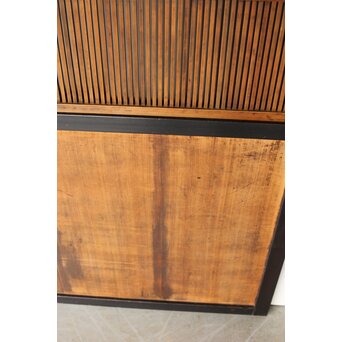 黒枠 上部透かし格子戸 3枚1組　L1153Y 