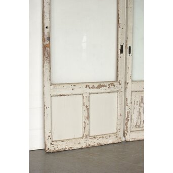 アンティーク クリアガラス戸 2枚1組　D193 