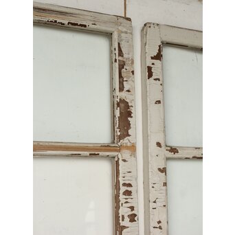 アンティーク クリアガラス戸 2枚1組　D193 