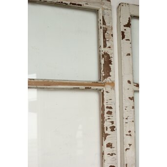 アンティーク クリアガラス戸 2枚1組　D193 