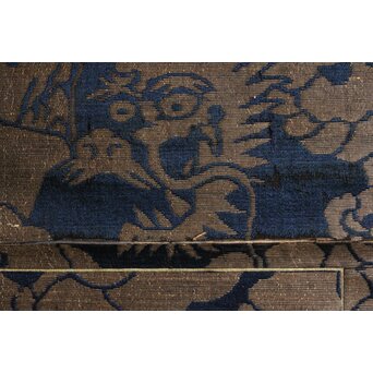 伝 狩野山楽 光頼 龍表装 紙本 虎図 額装　Z568 