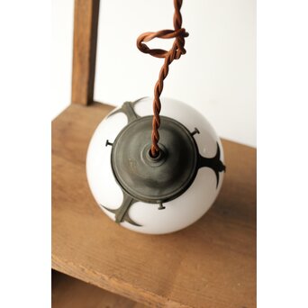 銅飾 球体電笠照明　A491 