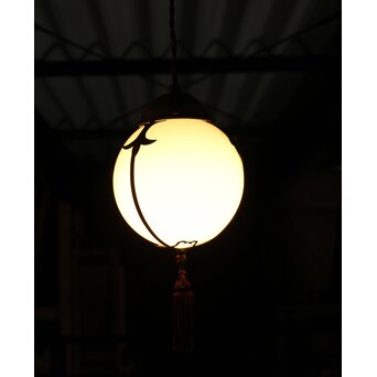 銅飾 球体電笠照明　A491 