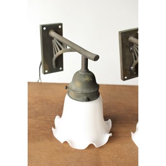 フリルシェード 壁付ブラケット照明 2個1組　A493 