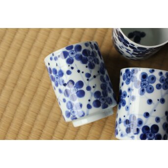 北村和善 川瀬竹春 染付光琳梅 湯呑 20客　P511 