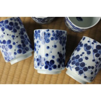 北村和善 川瀬竹春 染付光琳梅 湯呑 20客　P511 