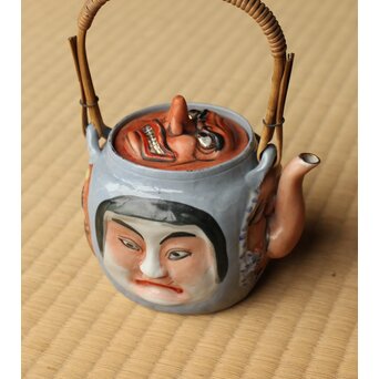 萬古 人面急須 おかめ 達磨 天狗 鬼 ひょっとこ　P512 