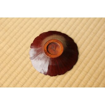 音丸耕堂 霊芝紋茶托 瓶敷　X571 