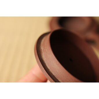 清晚期 周盘壺 朱泥紫泥急須/茶壺 単孔 閉門即是深山　P513 