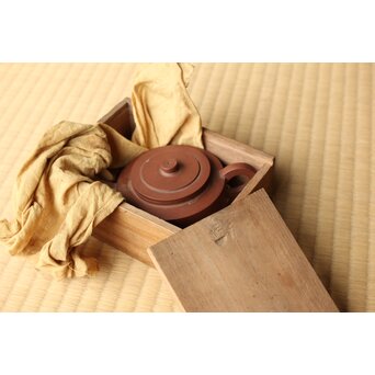 清晚期 周盘壺 朱泥紫泥急須/茶壺 単孔 閉門即是深山　P513 