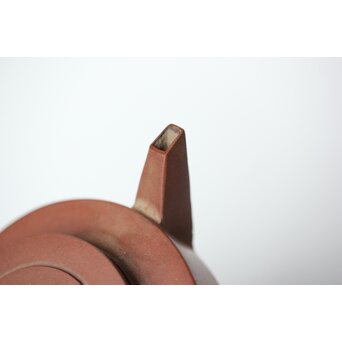 清晚期 周盘壺 朱泥紫泥急須/茶壺 単孔 閉門即是深山　P513 