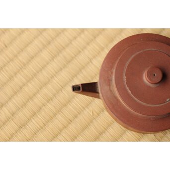 清晚期 周盘壺 朱泥紫泥急須/茶壺 単孔 閉門即是深山　P513 