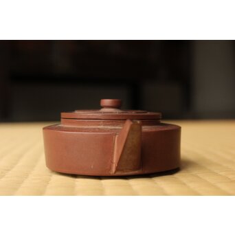 清晚期 周盘壺 朱泥紫泥急須/茶壺 単孔 閉門即是深山　P513 