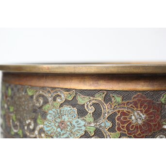 乾隆意 宣徳銅七宝瓶掛　M447 