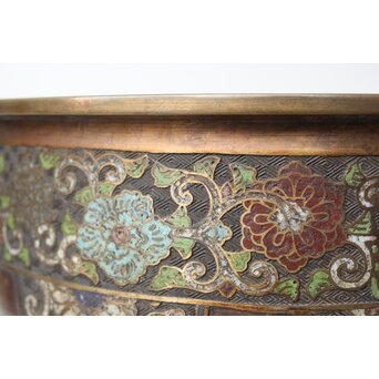 乾隆意 宣徳銅七宝瓶掛　M447 