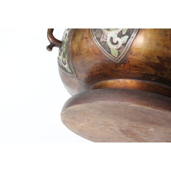 乾隆意 宣徳銅七宝瓶掛　M447 