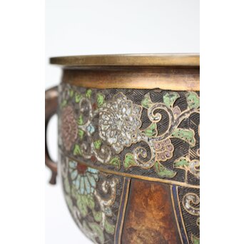 乾隆意 宣徳銅七宝瓶掛　M447 