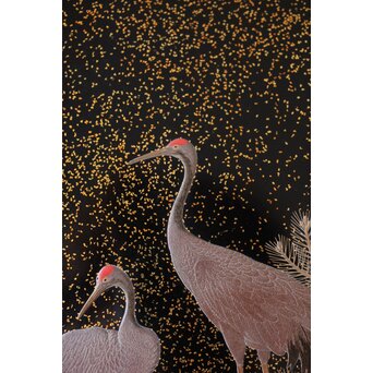 吉祥図 蒔絵硯箱　Q373 