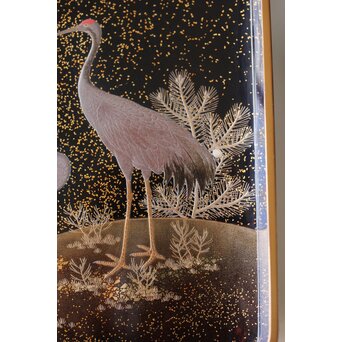 吉祥図 蒔絵硯箱　Q373 