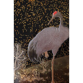 吉祥図 蒔絵硯箱　Q373 