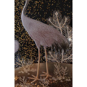 吉祥図 蒔絵硯箱　Q373 