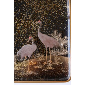 吉祥図 蒔絵硯箱　Q373 