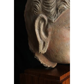 ガンダーラ美術 ストゥッコ 仏頭　X573 