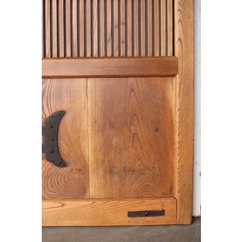 総欅 格子蔵戸　W0181 