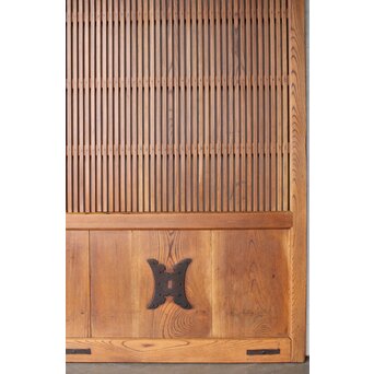 総欅 格子蔵戸　W0181 