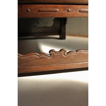 鉄刀木 指物文机 盆栽卓　X575 