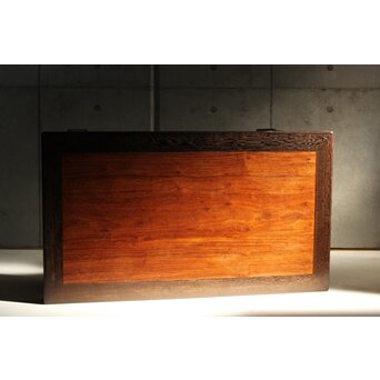 鉄刀木 指物文机 盆栽卓　X575 