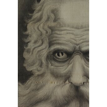 五十川 訊堂 画賛 HIPPOCRATES ヒポクラテス像 絹本軸装　Z573 