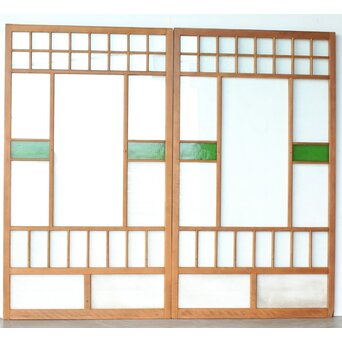 全面レトロガラス建具 4枚1組　GD0265Y AB　ウラ