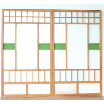 全面レトロガラス建具 4枚1組　GD0265Y AB　表