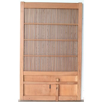 総欅 細格子蔵戸　W0184Y ウラ