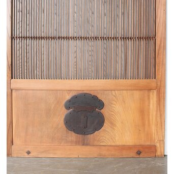 総欅 細格子蔵戸　W0184Y 