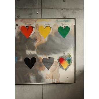 Jim Dine ジムダイン 8hearts シルクスクリーンポスター　Z574 