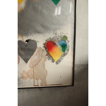 Jim Dine ジムダイン 8hearts シルクスクリーンポスター　Z574 