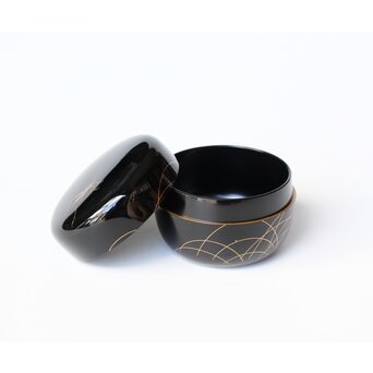 鈴谷鐡五郎 秋草に虫 蒔絵棗　Q374 